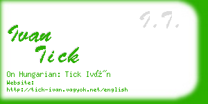 ivan tick business card